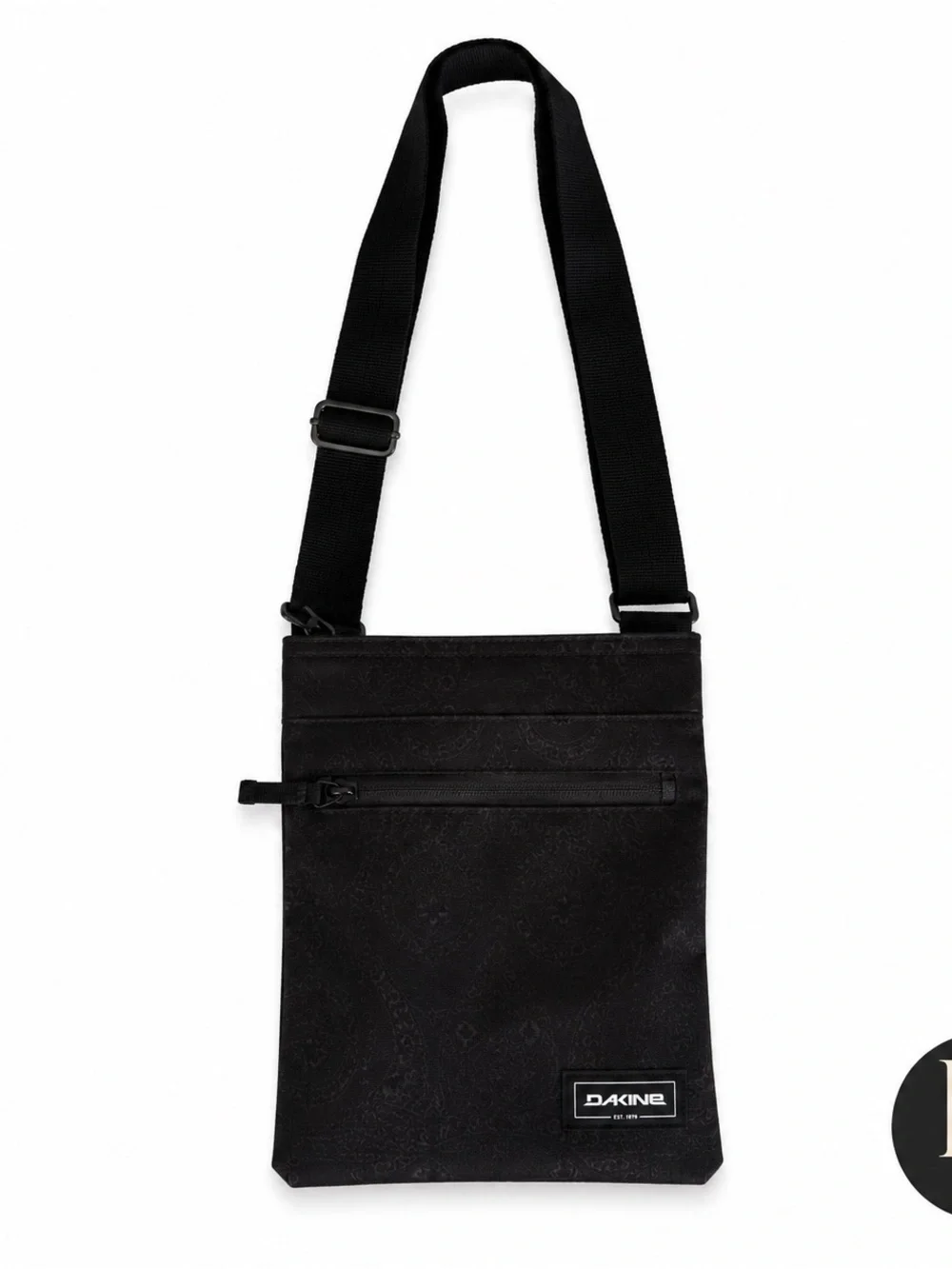 Dakine Black Tonal Paisley Crossbody Travel Bag Adjustable Strap